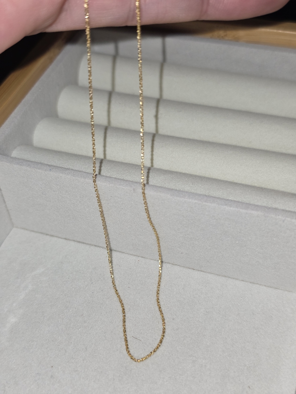 14k Gold Fine Rope Chain Necklace - Picture 5 of 6